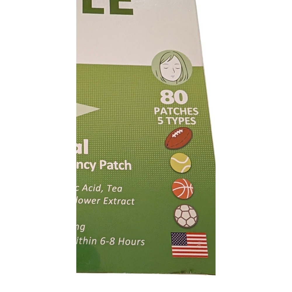 Anchiray Professional Hydrocolloid Pimple Patch 80 Count Sports & Flag Designs - Picture 2 of 7